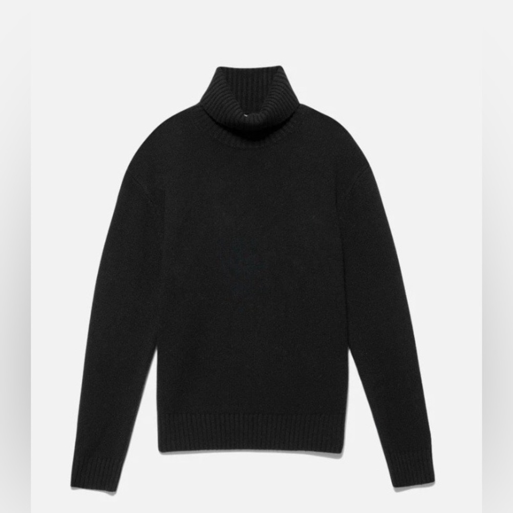 NEW Frame Cashmere Turtleneck Sweater in NOIR NWT$598 Size XS